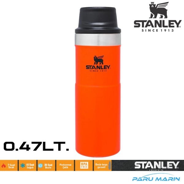 Stanley Klasik Trigger-Action Seyahat Bardağı 0.47Lt. TURUNCU