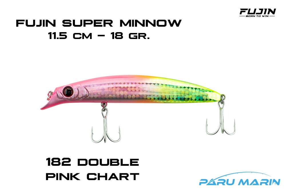 FUJIN Super Minnow 11.5cm 18gr Maket Balık 182 Double Pink Chart
