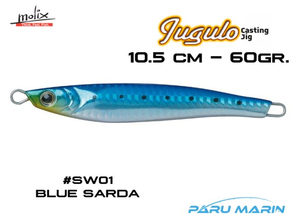 Molix Jugulo Casting Jig 60 gr. #SW01 Blue Sarda