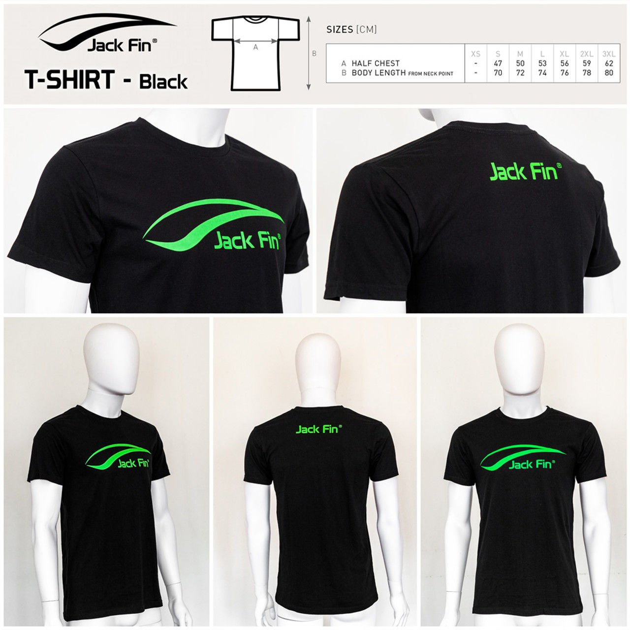Jack Fin Kısa Kol T-Shirt Siyah (M-L-XL-XXL)