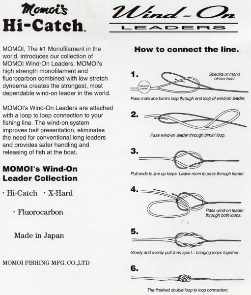 Momoi Hi-Catch %100 FC Wind on Leader 1.57mm-200lb - 7.62 Metre