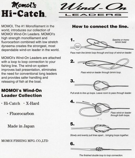 Momoi Hi-Catch %100 FC Wind on Leader 0.91mm-80lb - 7.62 Metre