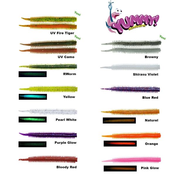 Fujin Yummy Sandworm Silikon Yem UV Camo 7cm.