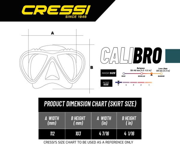 Cressi Calibro Green / Green Dalış ve Yüzme Maskesi