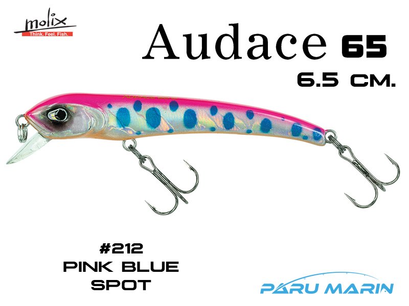 Molix Audace 65 Suspending - 6.5cm. #212 Pink Blue Spot