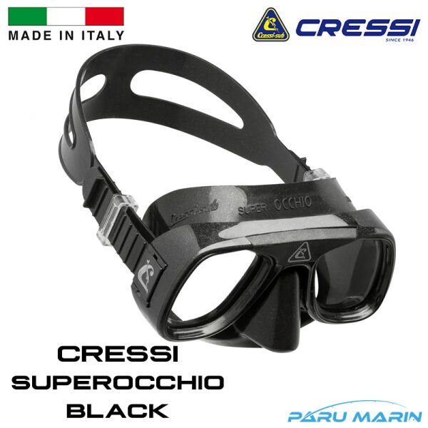 Cressi Superocchio Black Dalış ve Yüzme Maskesi
