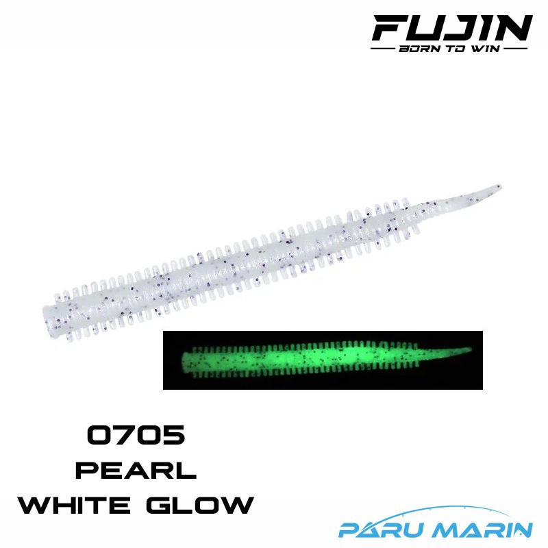 Fujin Yummy Sandworm Silikon Yem Pearl White Glow 7cm.