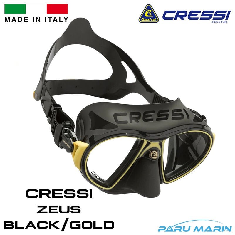 Cressi Zeus Black / Gold Dalış ve Yüzme Maskesi