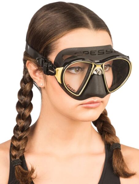 Cressi Zeus Black / Gold Dalış ve Yüzme Maskesi