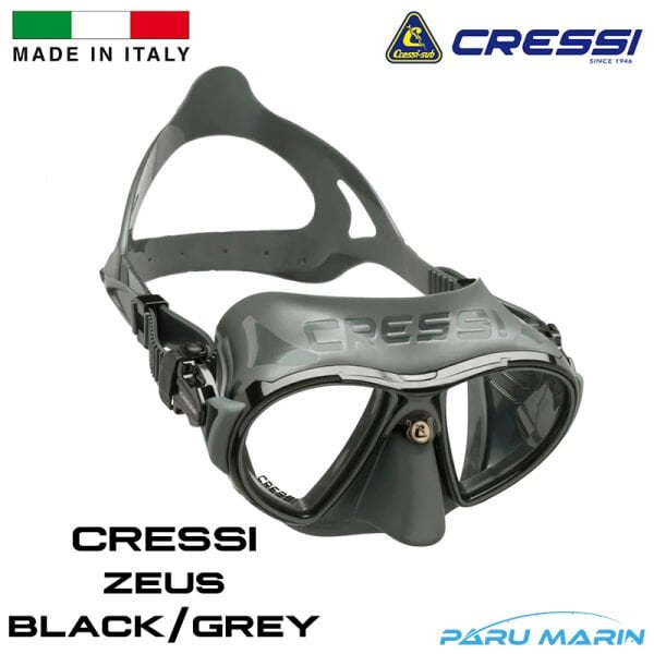 Cressi Zeus Black / Grey Dalış ve Yüzme Maskesi