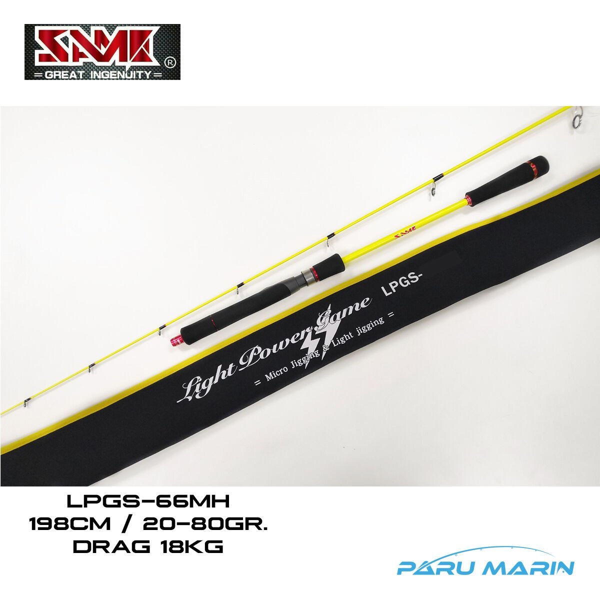 SAME Light Power Game Jigging LPGS-66MH  1.98m 20-80gr. Jig Olta Kamışı