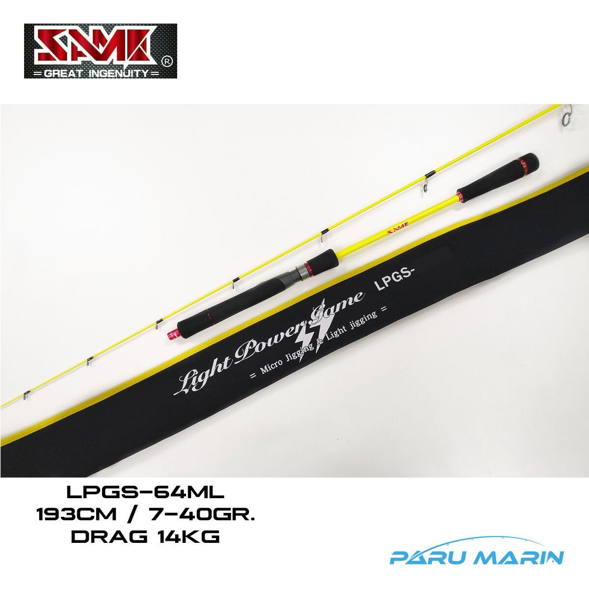 SAME Light Power Game Jigging LPGS-66ML  1.93m 7-40gr. Jig Olta Kamışı