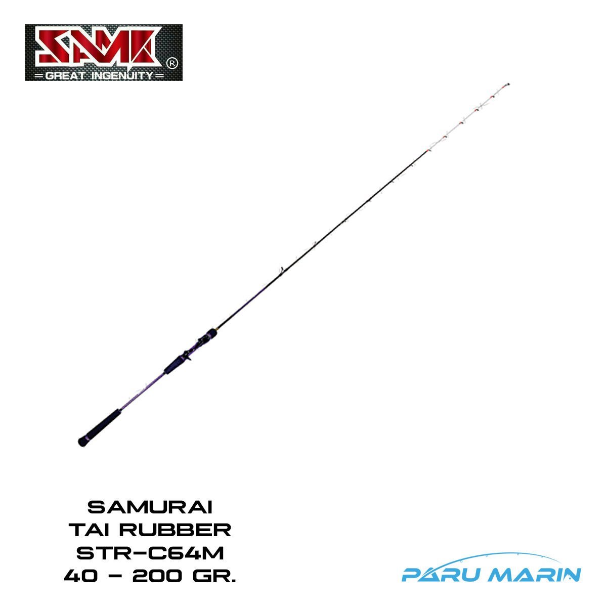 SAME Samurai Spiral Tai Rubber STR-C64M 1.93m 40-200gr. Olta Kamışı