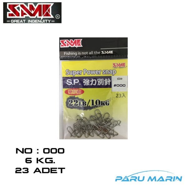 Same Super Snap Klips No:000 - 6 Kg.