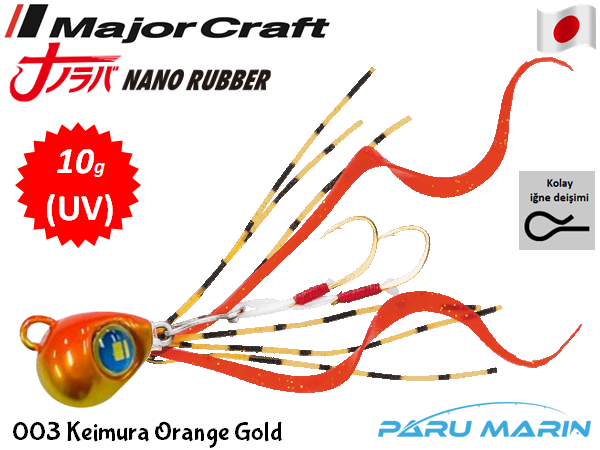 Major Craft Nano Rubber 10gr. 003 Keimura Orange Gold UV