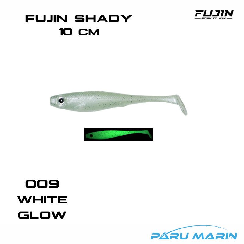Fujin Shady 10cm Silikon Balık 009 White Glow
