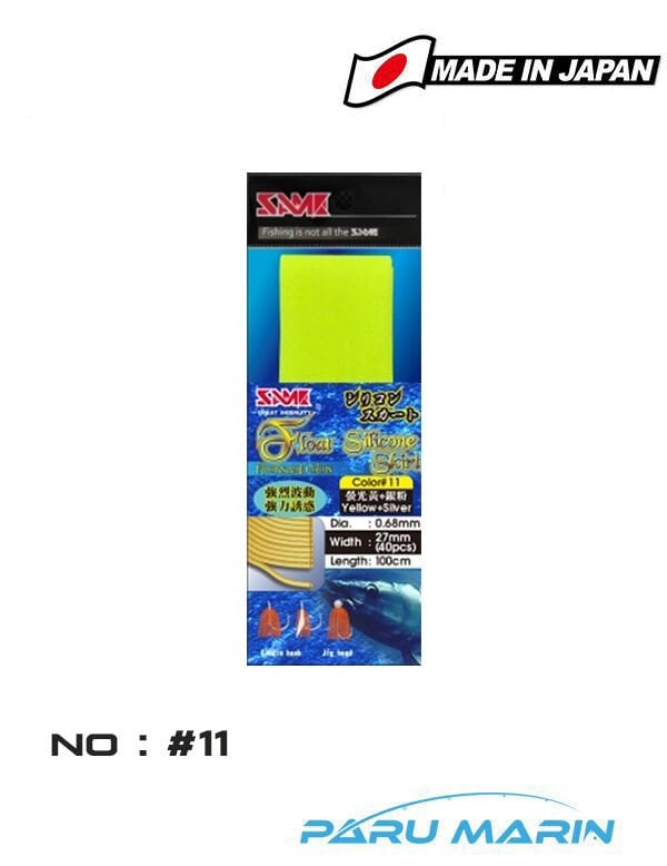 SAME Floating Silikon Etek, 1 metre Glow Simli Sarı No:11