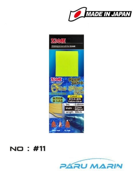 SAME Floating Silikon Etek, 1 metre Glow Simli Sarı No:11