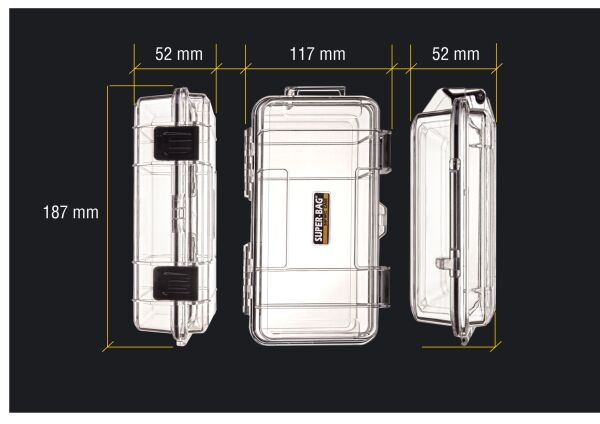 Super Box SF-1690 Şeffaf Su Geçirmez Kutu Orta Boy