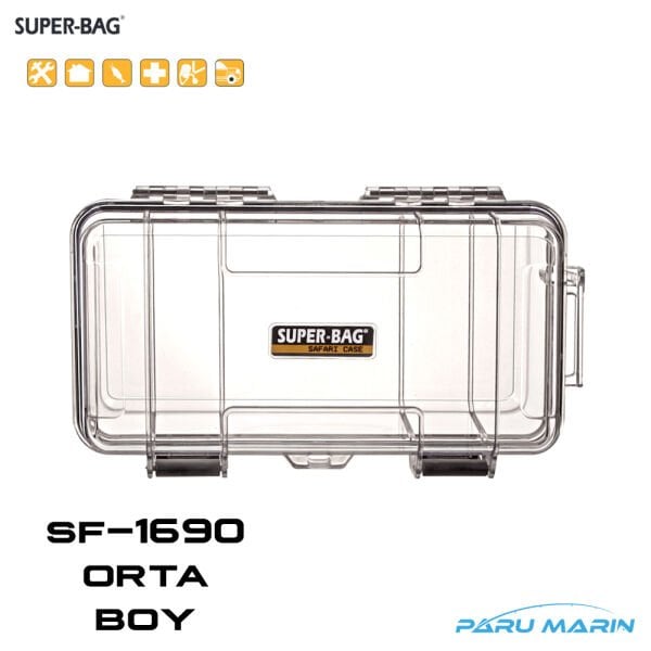 Super Box SF-1690 Şeffaf Su Geçirmez Kutu Orta Boy