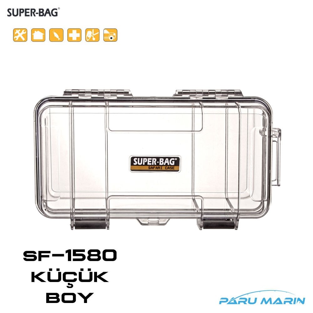 Super Box SF-1580 Şeffaf Su Geçirmez Kutu Küçük Boy