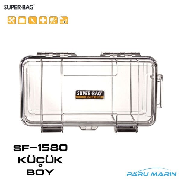 Super Box SF-1580 Şeffaf Su Geçirmez Kutu Küçük Boy