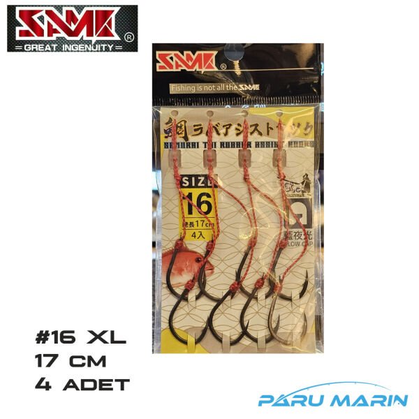 SAME Samurai Tai Rubber Assist Set No: 16 XL , 4 adet