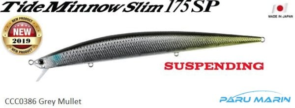Duo Tide Minnow Slim 175SP CCC0386 Grey Mullet