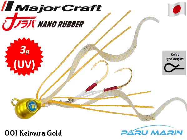Major Craft Nano Rubber 3gr. 001 Keimura Gold UV