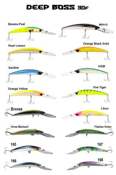 Fujin Deep Boss 90F 9cm Maket Balık 142 Orange Yellow