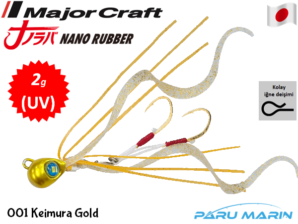 Major Craft Nano Rubber 2gr. 001 Keimura Gold UV