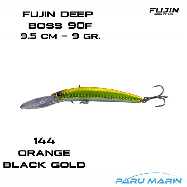 Fujin Deep Boss 90F 9cm Maket Balık 144 Orange Black Gold