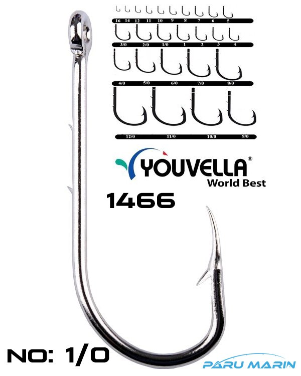 Youvella 1466 (92666) 100'lü kutu nikel iğne No:1/0
