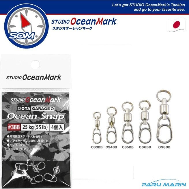 SOM OGM Ocean Snap Rulman Fırdöndü Klips  # 3 - 25 Kg.  55 Lb.