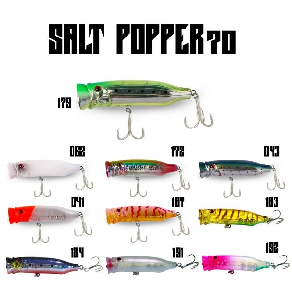 Fujin Salt Popper 70 9.5gr. 043 Metal Smoke Joe Maket Balık