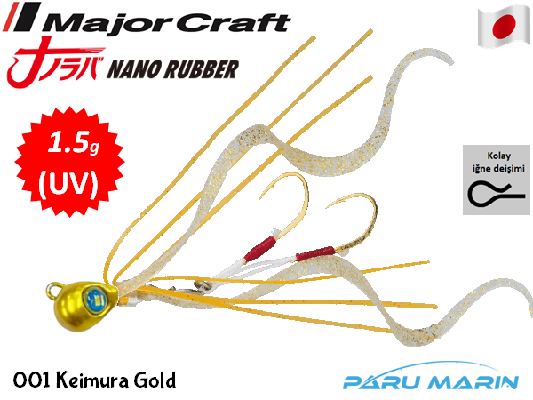 Major Craft Nano Rubber 1.5gr. 001 Keimura Gold UV
