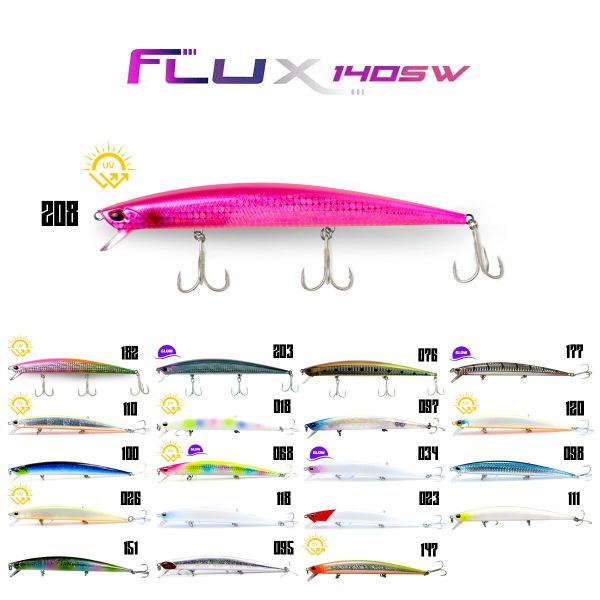 Fujin Flux 140mm 18gr Floating Maket Balık 182 Double Pink Chart