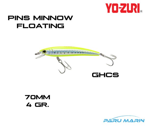 Yozuri Pins Minnow Floating F1162 70mm Sahte Yem GHCS