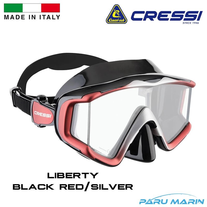 Cressi Liberty Black Red / Silver Dalış ve Yüzme Maskesi