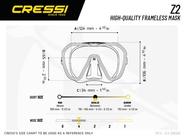 Cressi Z2 Black Dalış ve Yüzme Maskesi