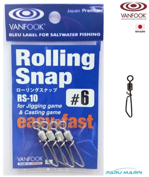 Vanfook Rolling Snap Klips RS-10 #6 , 4Adet