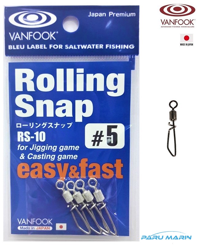 Vanfook Rolling Snap Klips RS-10 #5 , 4 Adet