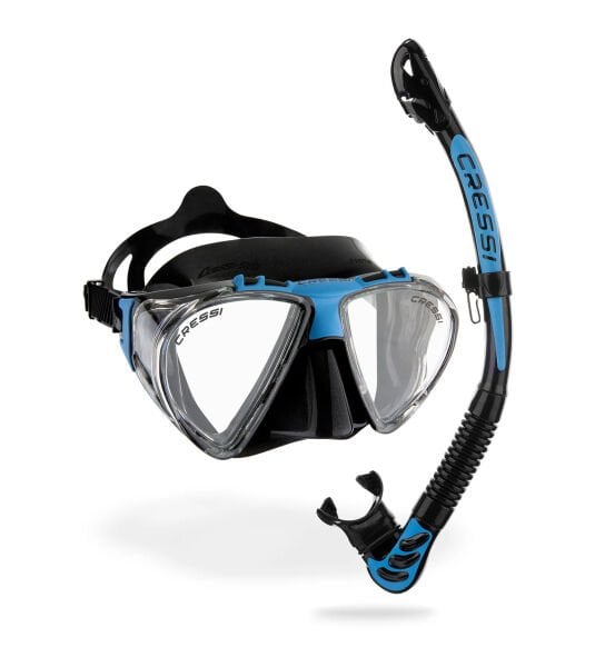 Cressi Penta Maske + Alpha Şnorkel Set Black /Blue