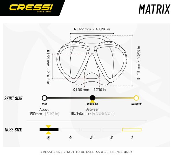 Cressi Matrix Maske + Gamma Şnorkel Set Mavi