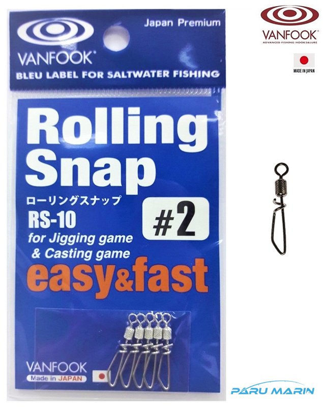 Vanfook Rolling Snap Klips RS-10 #2 , 5 Adet