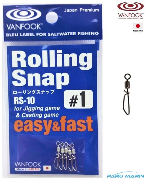 Vanfook Rolling Snap Klips RS-10 #1 , 5 Adet