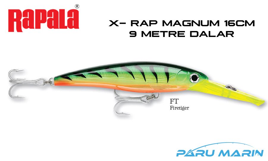 Rapala X-Rap Magnum-30, 16cm Gövde, Sahte Balık FT - FIRE TIGER