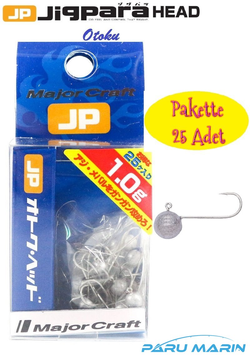 Major Craft Jigpara Otoku Head 1.0gr. (25 adet)