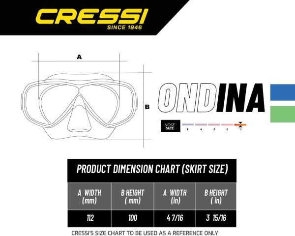Cressi Junior 7-15 Yaş Ondina Maske Şnorkel Seti Sarı