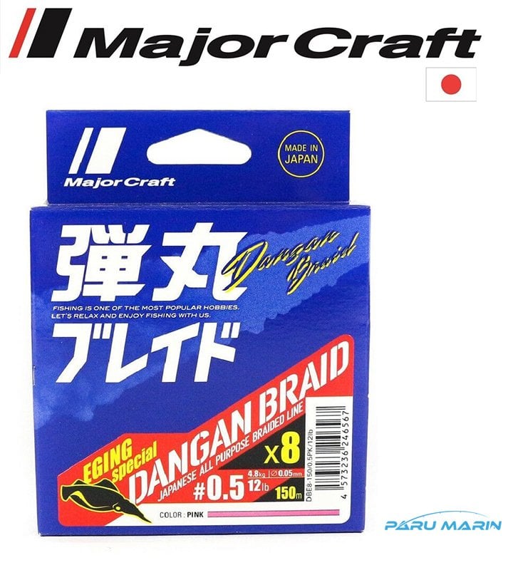 Major Craft Dangan LRF İp DB8 PE 0.5/0.05mm/4.8kg/150 metre Pink